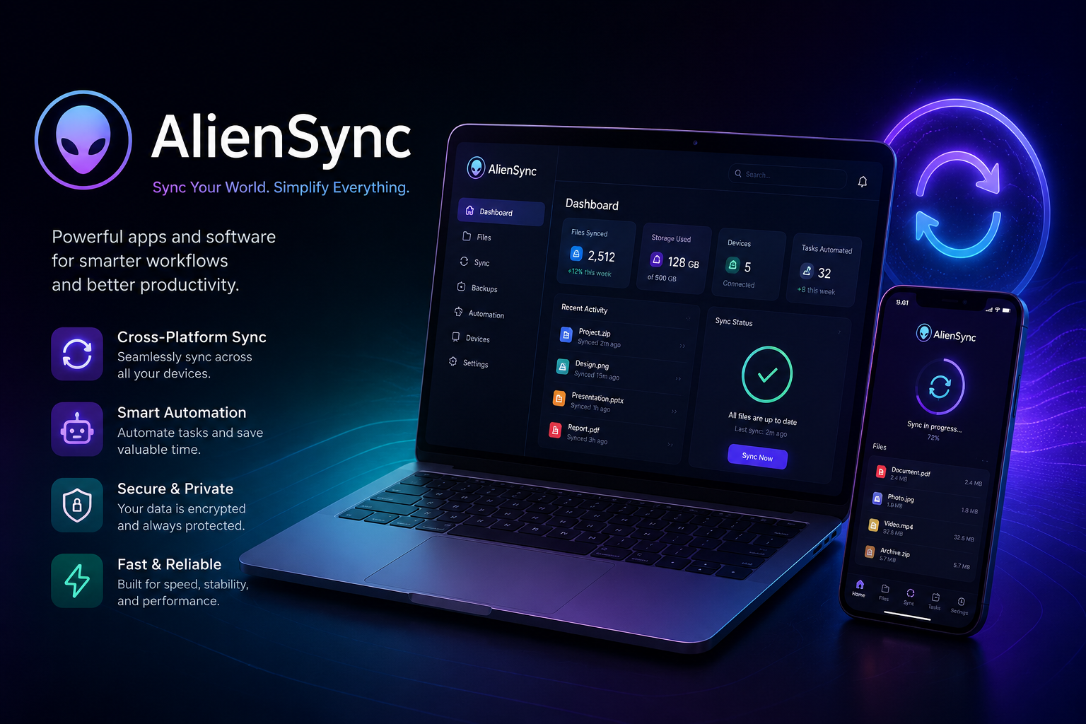 Apps And Softwares AlienSync