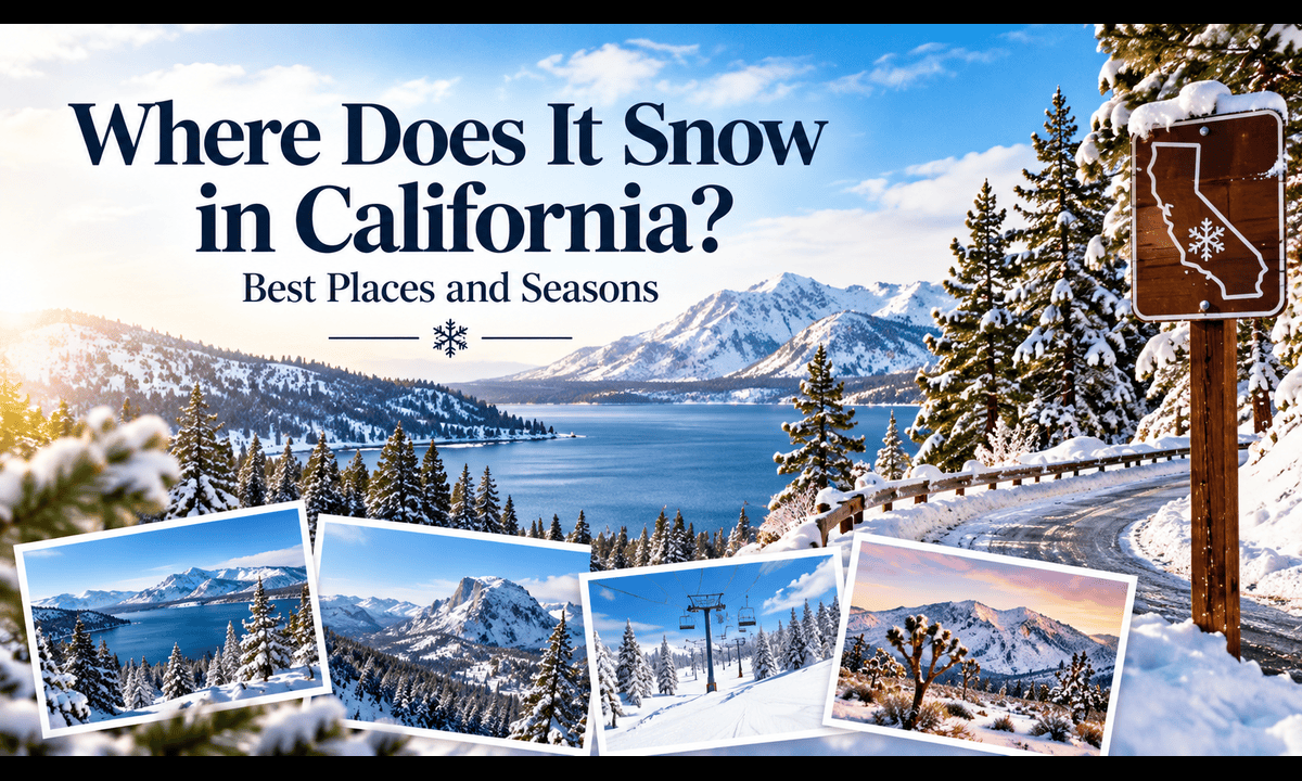where does it snow in california